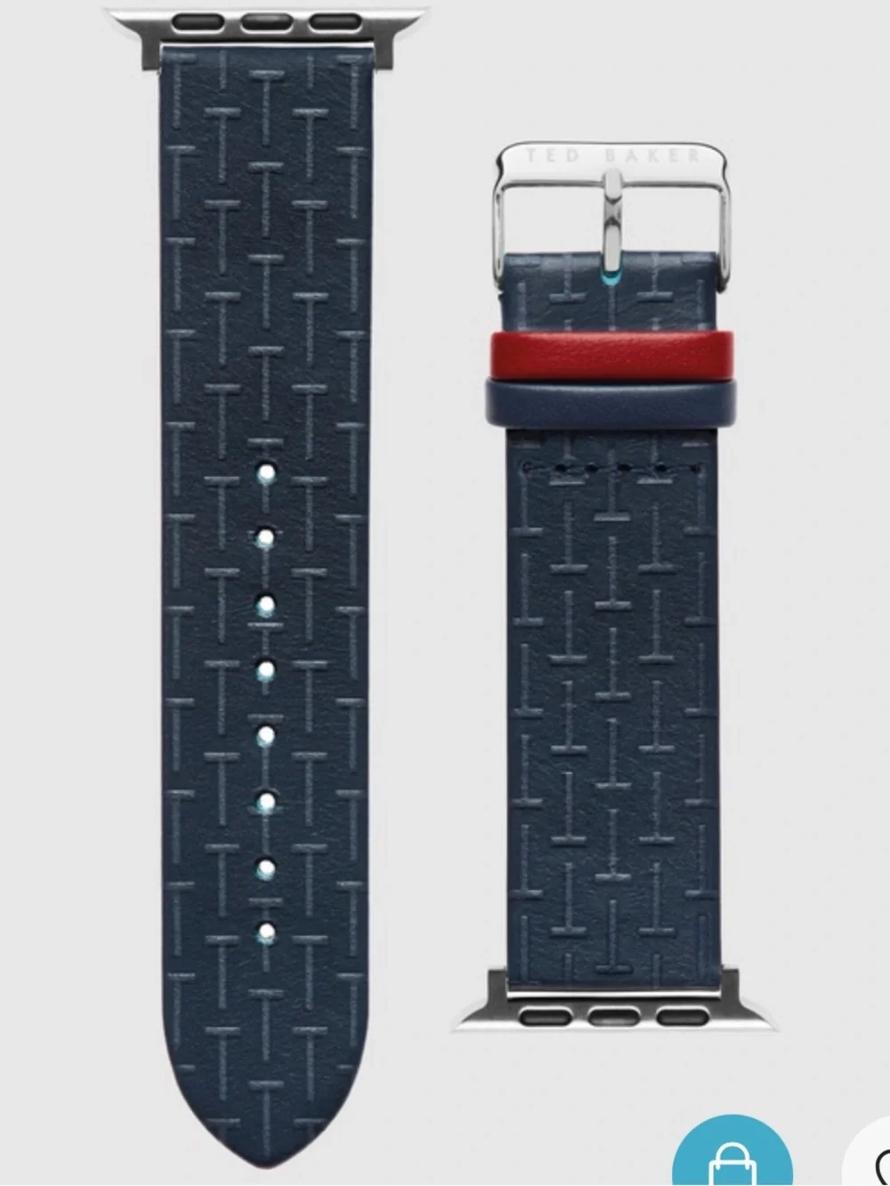 New in Box - Ted Baker Navy Watch Strap with Red Accent for iPhone 42MM / 44MM